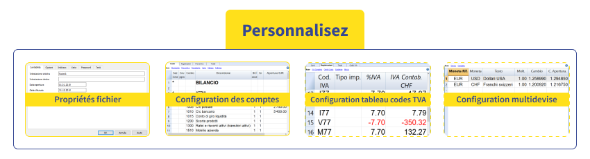 schema banana contabilità fase personalizza
