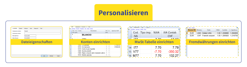 Schema Banana Buchhaltung Phase personalisieren