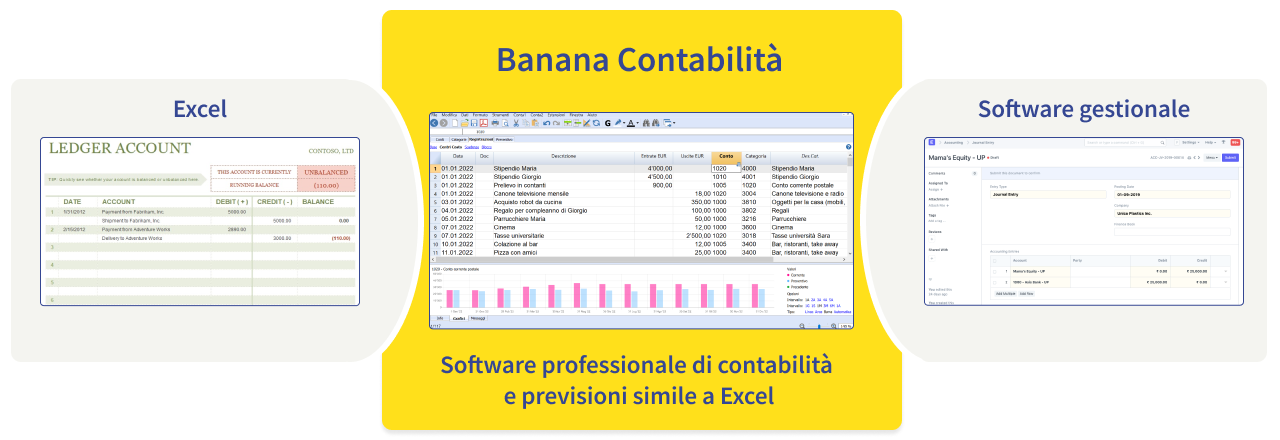 Schema Banana Contabilità software simile a Excel