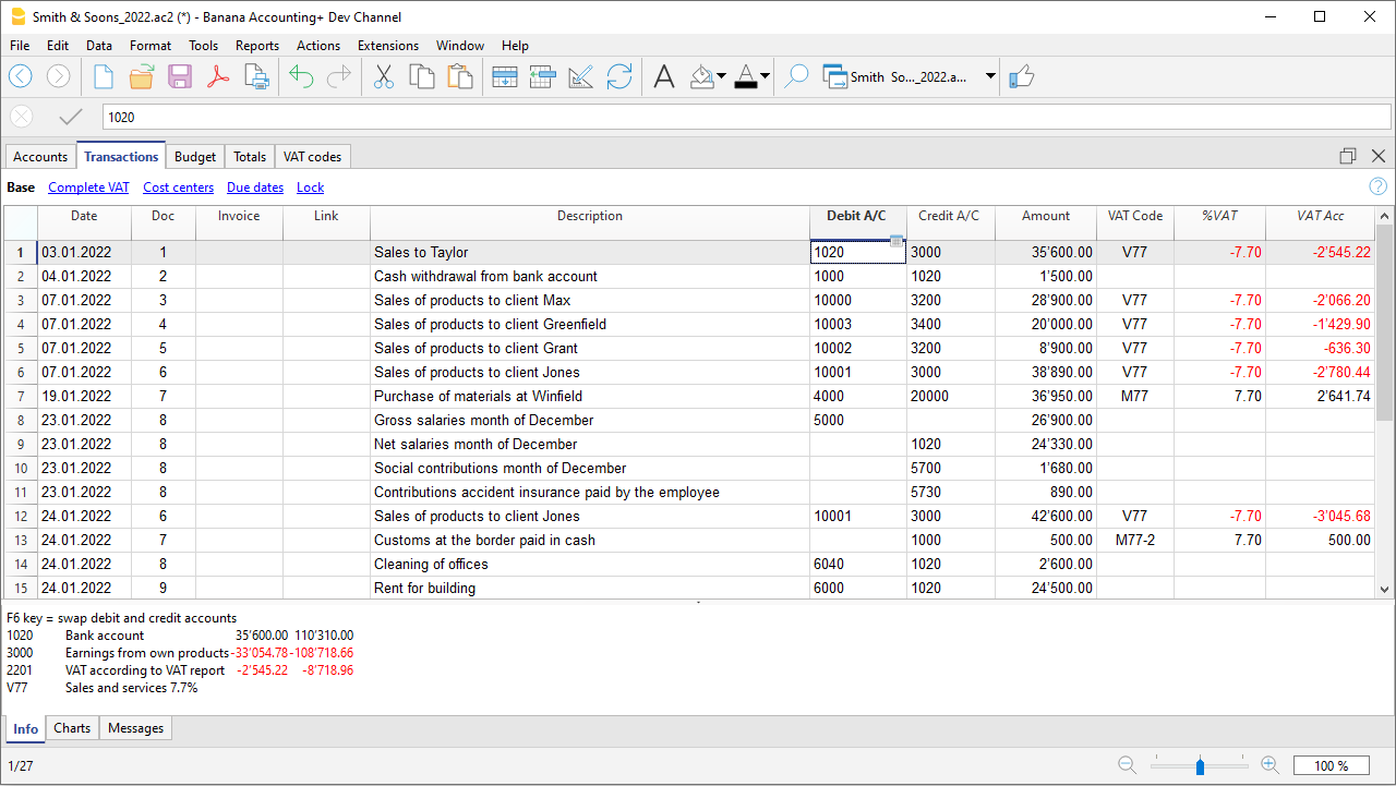 double-entry accounting